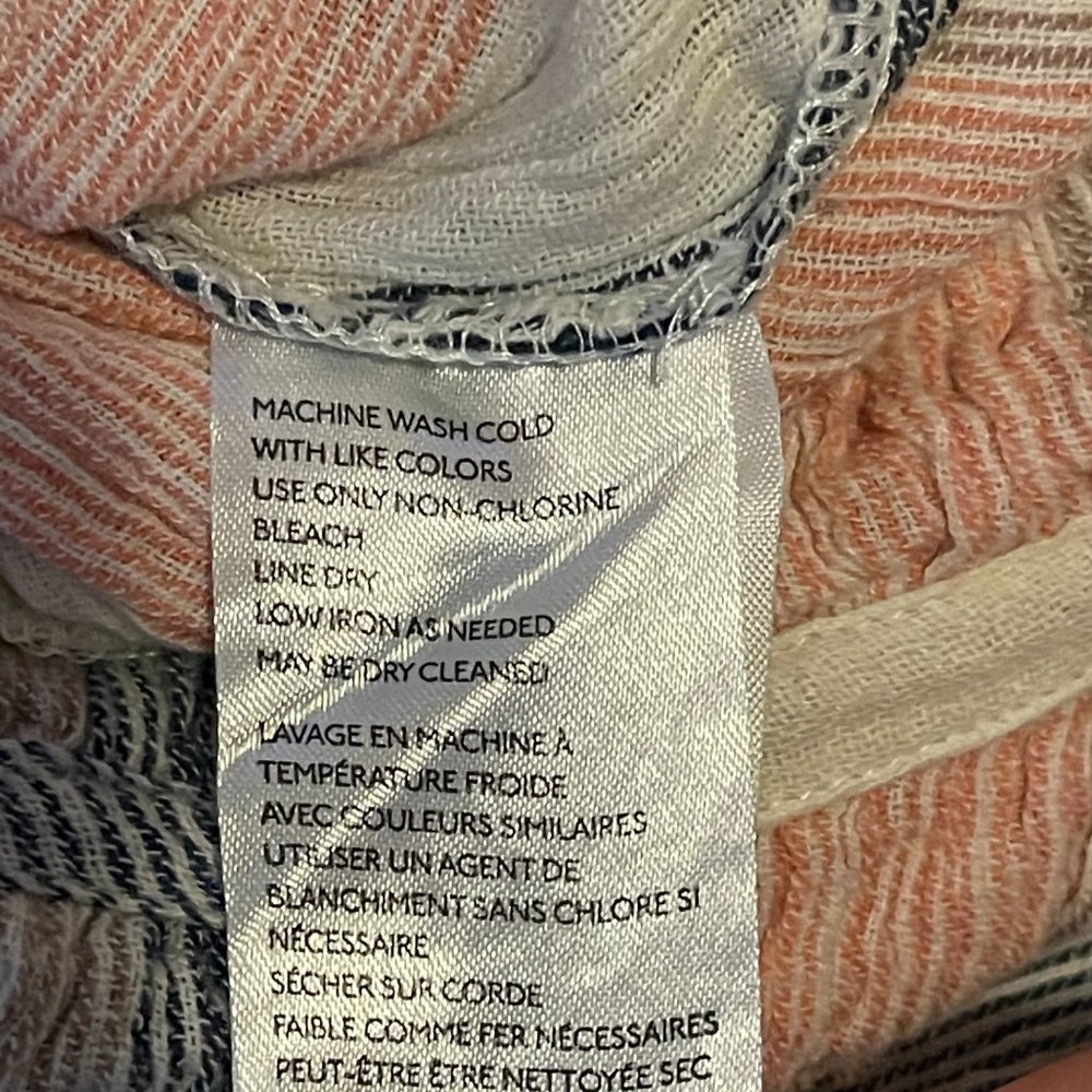 Free People Striped Crinkle Pant Size Medium - Picture 5 of 5